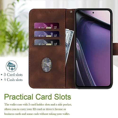 Image of for Moto G Stylus 5G Phone Case 2023 Wallet,Card Holder Protector Leather Kick-Stand,Wrist Strap,Magnetic Closure,Shockproof Protective Flip Cases Cover for Moto G Stylus 5G 2023 (Brown)