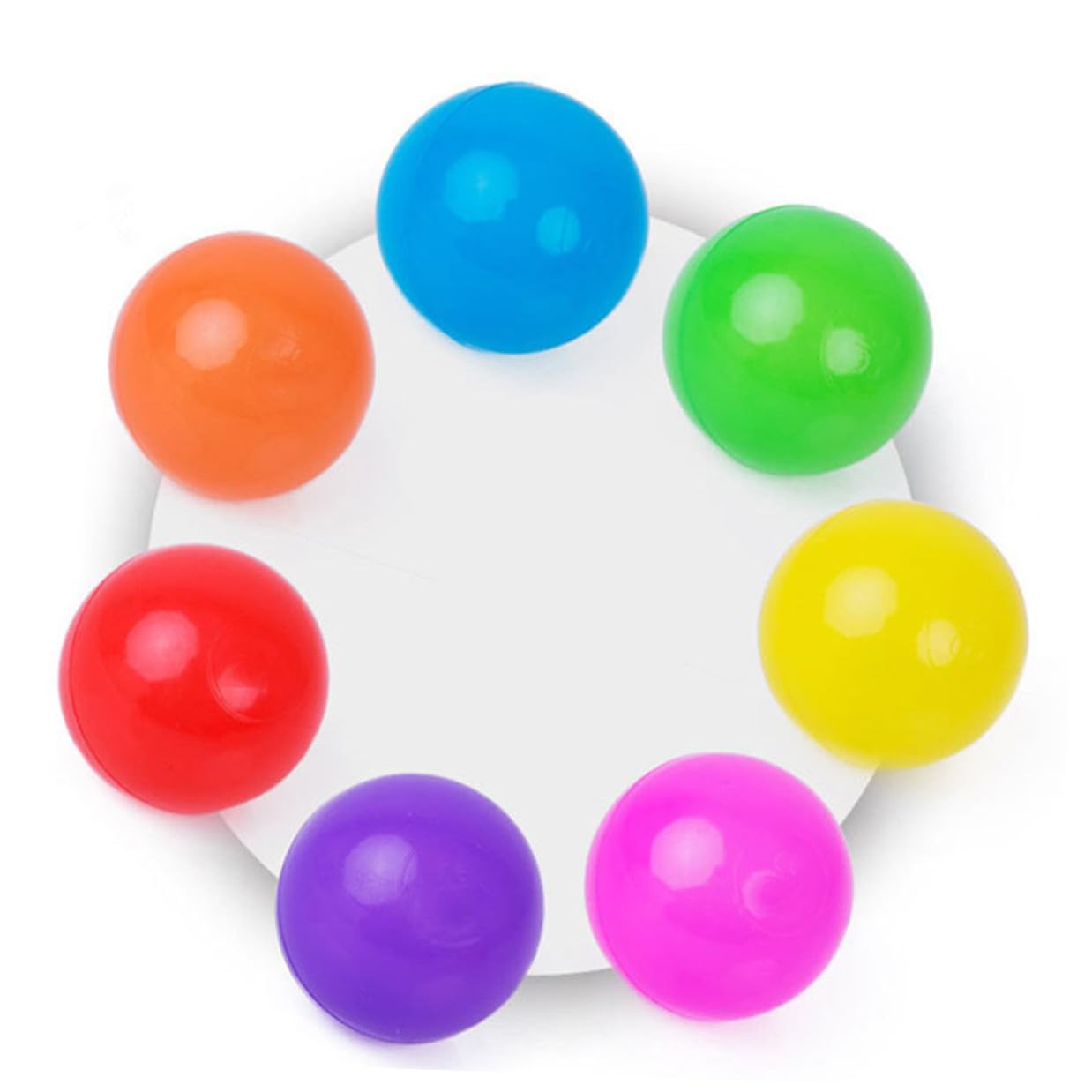 Palline per Piscina 100 Pezzi in Plastica, Rotonde per Bambini | Leggere, per Feste e Nuoto, Sviluppo Coordinazione Mano-occhio, Presa Agevolata Stile Casuale