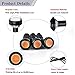 YITAMOTOR 23mm Eagle Eye Led Bulb Amber Lights, 9W Super Bright Waterproof Car Motorcycle Daytime Running DRL Light Fog Backup Turn Signal Power Wheel Front Grill Bumper Light, 10-Pack