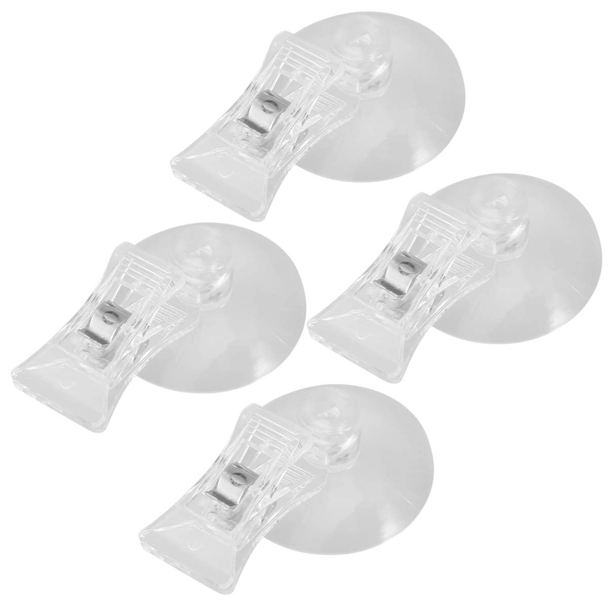 FRCOLOR Fish Tank Suction Cup Feed Clip 4-Pack Aquarium Vegetable & Seaweed Holder Underwater Feeding Tool for Marine Aquarium Accessories