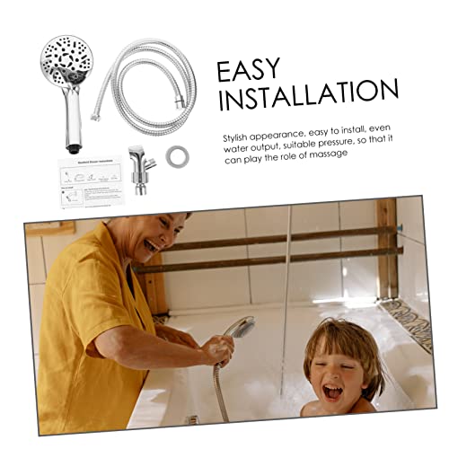Set de ducha de mano LWX con cabezal de masaje para pared 5