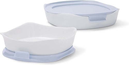 Rubbermaid Duralite - Utensilios para hornear, 2 unidades (cuadrados), color blanco