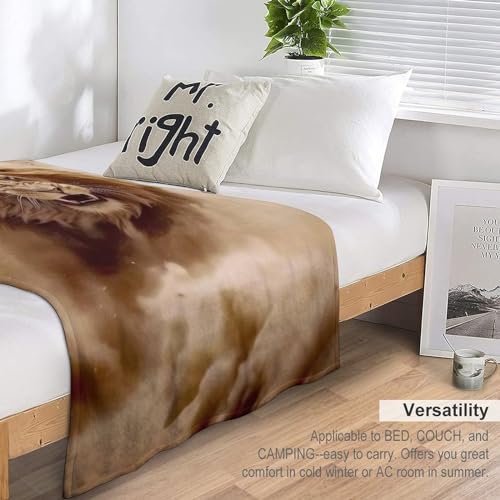 Couvertures moelleuse flannel lion pour réchauffer le cœur - 7