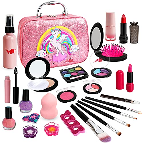 Kids Makeup Kit for Girl - Washable Girls Makeup Set, Toys for 4 5 6 7 Years Olds Girls, Real Little Girls Makeup for Kids, Toddler Gift for Girls