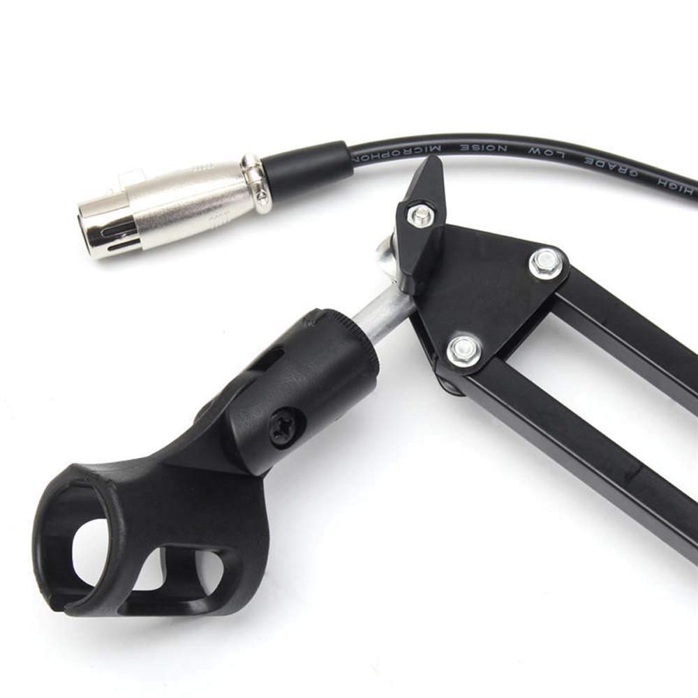 Supporto per Microfono, Microfono a condensatore, Sistema dinamico, Kit con Supporto antivibrazione, Asta per Microfono Professionale, Asta per Microfono