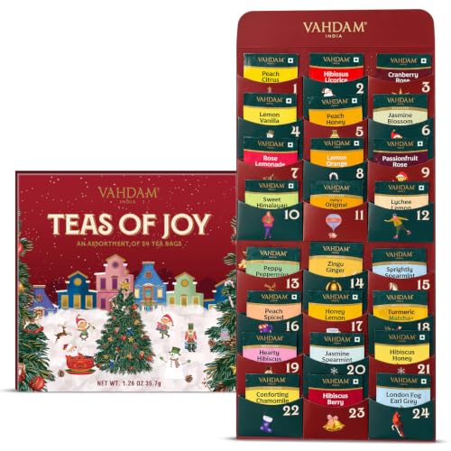 VAHDAM Teas of Joy - Tea Advent Calendar 2026 | 24 Unique TeaBags for Xmas