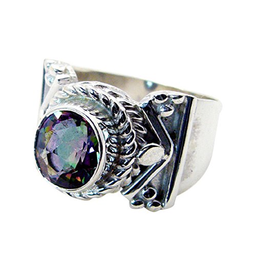 Quartz mystique bague argent vintage pour illuminer vos tenues de soirée et quotidiennes