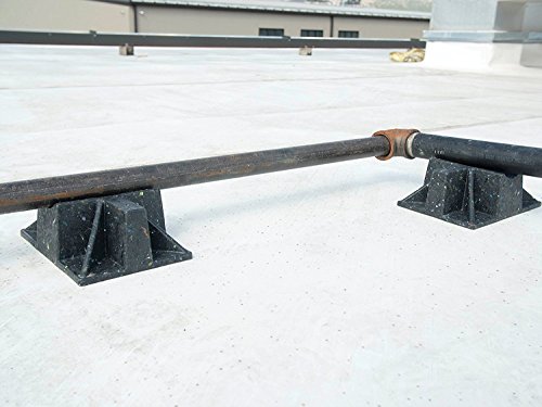 Rooftop Support | Saddle Pipe Support With Strut And Hardware | Rooftop Block Stand With Pipe Cradle And Sleeper Curb | Uv Resistant | Made Of 100% Recycled Plastic | Heavy And Extremely Durable #TOP3