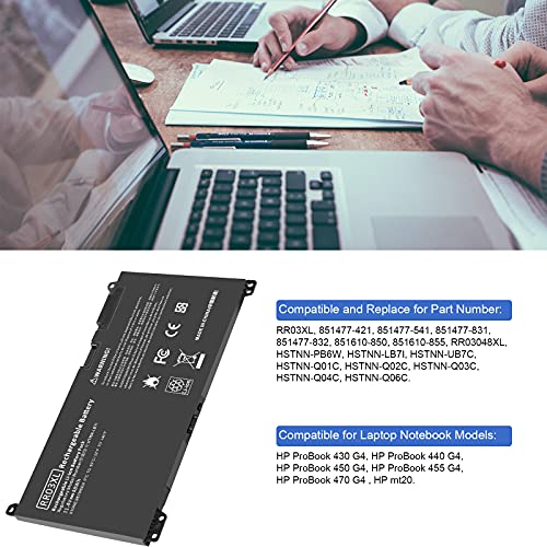 Image of ASUNCELL RR03XL Battery for HP ProBook 430 G4 440 450 455 470 G4, HP ProBook 440 450 470 851477-421 851477-541 851477-831 851477-832 851610-850