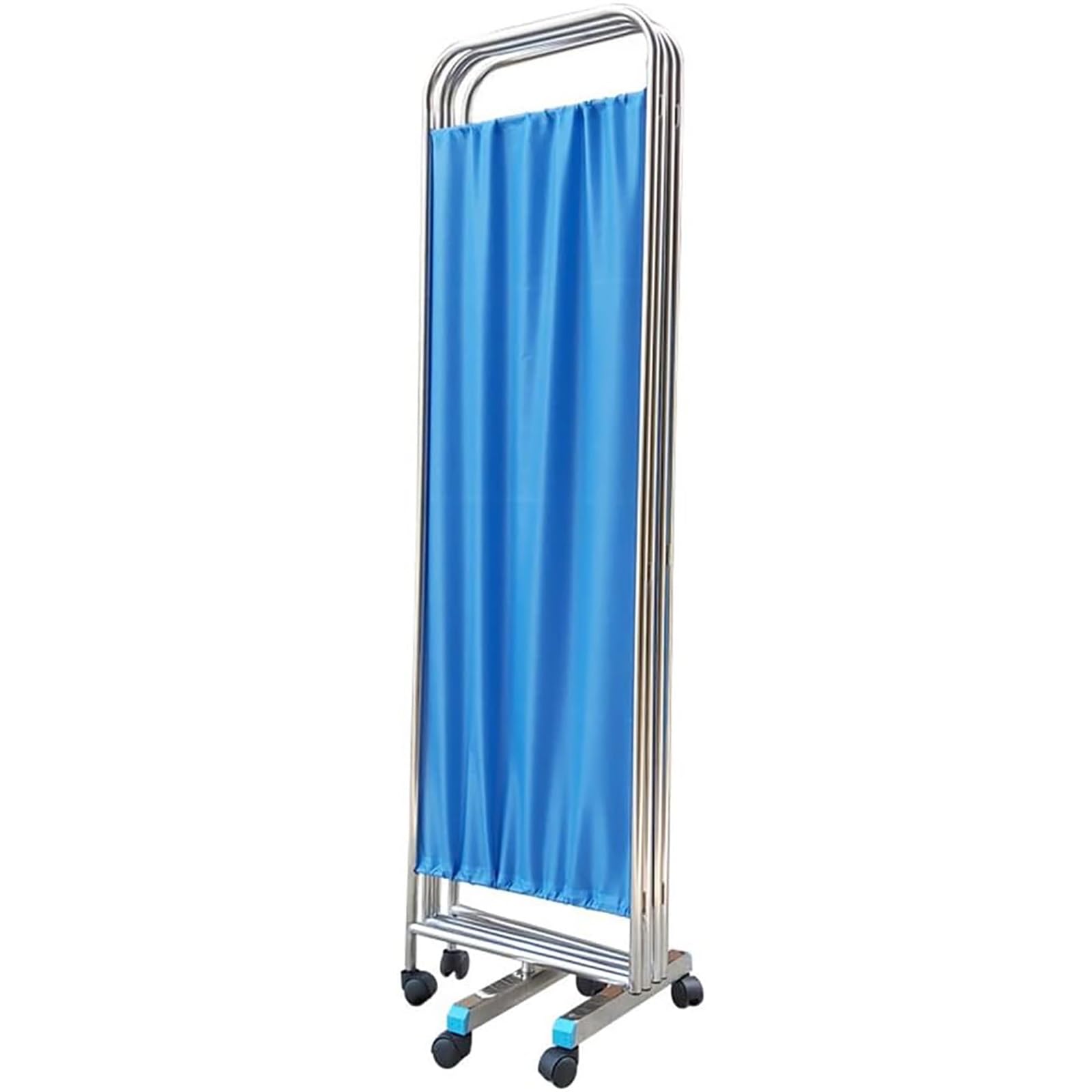 Paravent de clinique médicale mobile pliable bleu à 3, 4, 5 ou 9 panneaux