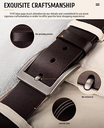 Image of Creature Formal /Casual Black Color Genuine Leather Belts For Men (Length- 46 inches||40MM||BL-042-BLK)