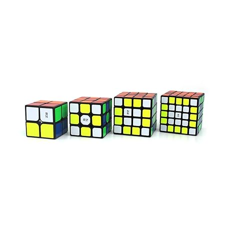 Cubelelo QiYi 2x2 3x3 4x4 & 5x5 Black Combo Set Speedcubing Bundle Cubes Magic Puzzle?