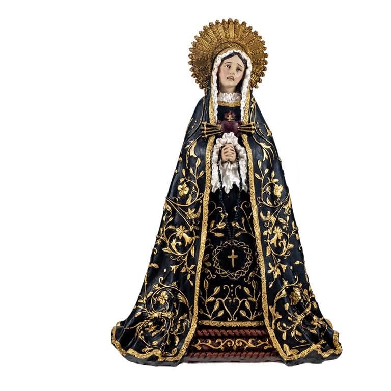 Figurine Vierge Dolorosa résine 15 cm statuette religieuse Notre Dame des Douleurs