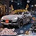Christmas Car Decorations with Warm White Lights, Upgrade Reindeer Antlers Kit with Jingle Bells Rudolph Reindeer and Nose, Tail for The Trunk, for All Vehicles,Car,SUV, MPV, Truck