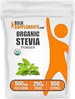 Vista 7 de BulkSupplements. com Polvo orgánico de stevia – Edulcorante puro, procedente de hojas de stevia, suplemento de hierbas – Vegano y sin gluten, 500 mg