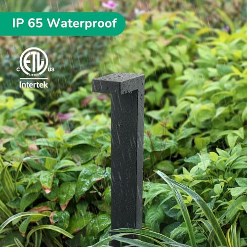 EDISHINE 3.2W 3000K LED Landscape Pathway Lights - Low Voltage, Waterproof, with Modern Aluminum Housing for Outdoor Use