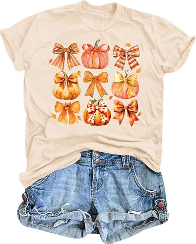 Halloween Shirts for Women Spooky Season Shirt Pumpkin Ghost Graphic tees Casual Short Sleeve Tops - image 1