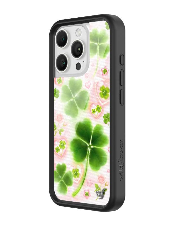 Image of Wildflower Cases - iPhone 16 Pro Compatible - Miss Lucky | Impact-Certified 6.5 ft Drop Protection Case, Raised Protective Bumper, Cute Aesthetic Design, Women-Owned Small Business