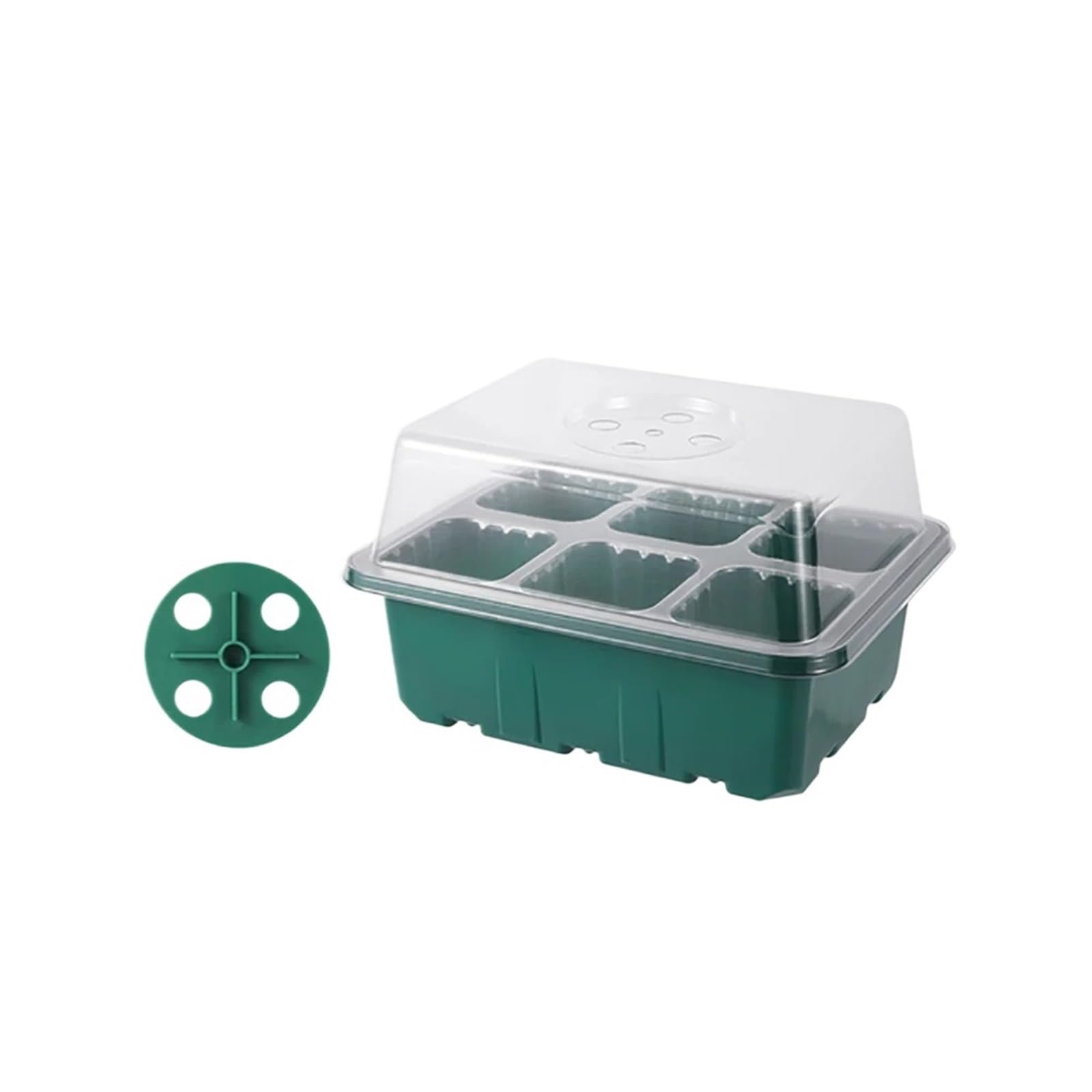 Anzuchtschale Samen-Starter-Tabletts, Aussaat-Sets mit Feuchtigkeitskuppeln, Decken die Keimung von Gartenpflanzen im Innenbereich ab für Pflanzen