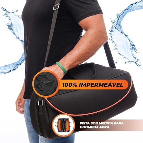 Case Bolsa Bag Capa Triboshop Compatível Com Boombox Aiwa Plus Premium Acolchoada