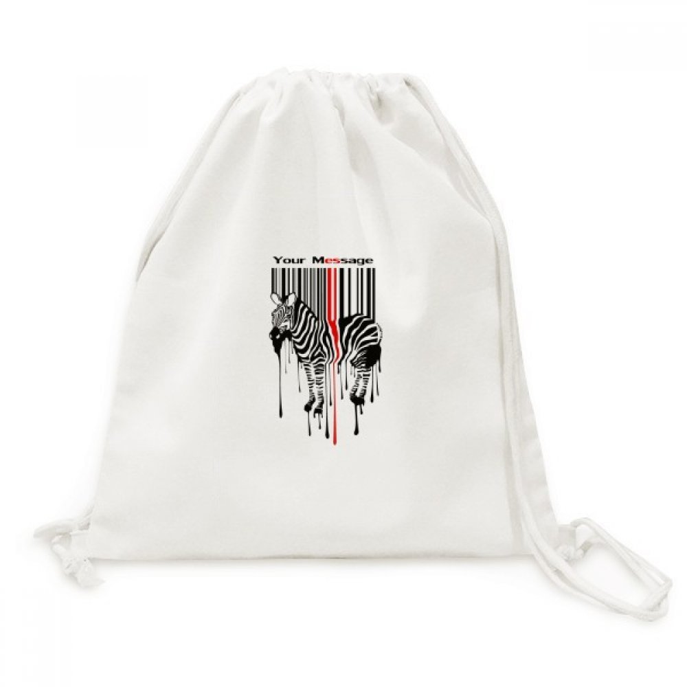 Sac à dos cordon en toile zebra noir et rouge DIYthinker - 5