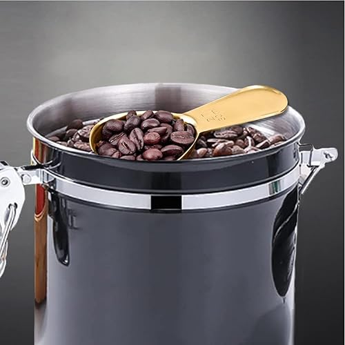 Miniatura 6 de Cuchara de café dorada de 2 cucharadas y 1 cucharada de café medidora de acero inoxidable para café molido, cuchara de mango corto, para té, azúcar,