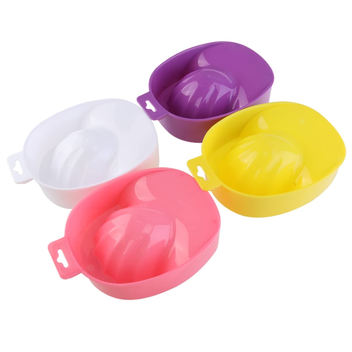 FRCOLOR Nail Art Soak Bowl Set Hand Soaking Bowl for Manicure Gel Polish Remover Random Color