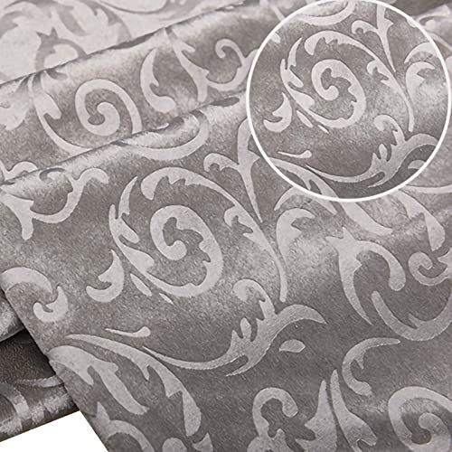 Zxc In Tessuto Velluto 145 Cm Di Larghezza Usato Al Metro Per Morbido Per Arredamento,Tappezzeria, Divani, Rivestimento(Color:Grigio Argento)