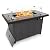 Outdoor Fire Pits,PAMAPIC Propane Fire Pit Table with Glass Wind Guard,42 Inch 50,000 BTU Auto-Ignition Outdoor Fire Tables for Garden Patio Backyard Deck Poolside