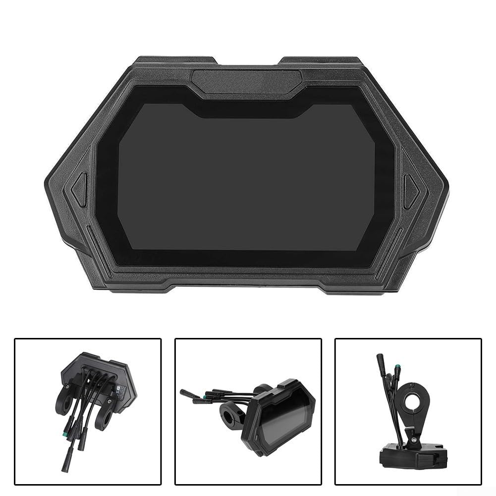 Tableau de Bord à Écran LCD de Remplacement pour Trottinette Électrique Kukirin G2 Master, Pièce de Rechange Compact Léger, Panneau d'Affichage Numérique avec Affichage Clair des Données 134x72mm 220g