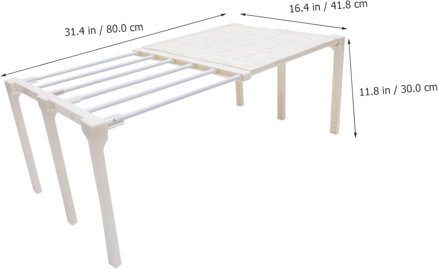 Closet Shelf Rack Expandable Storage Organizer for Wardrobes Cabinets and Laundry Rooms Detachable Design for Efficient Space Utilization