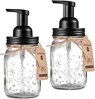 Mason Jar Foaming Soap Dispenser - Rustproof Stainless Steel Mason Jar Lid