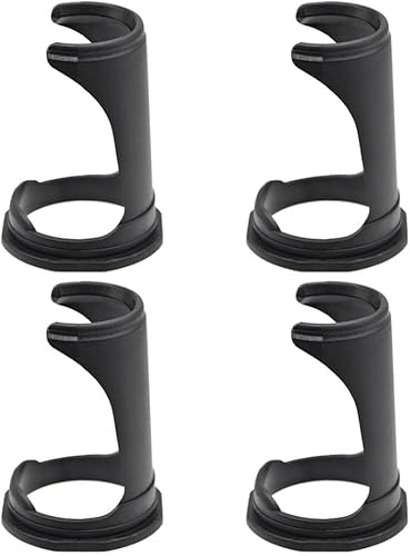 Juego de 4 soportes negros para brochas de afeitar, base antideslizante para almacenamiento organizado y fácil acceso