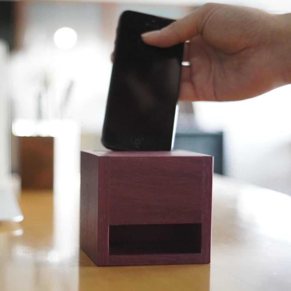 Wood SpeakerStand for iPhone Made In Japan (Purpleheart)
