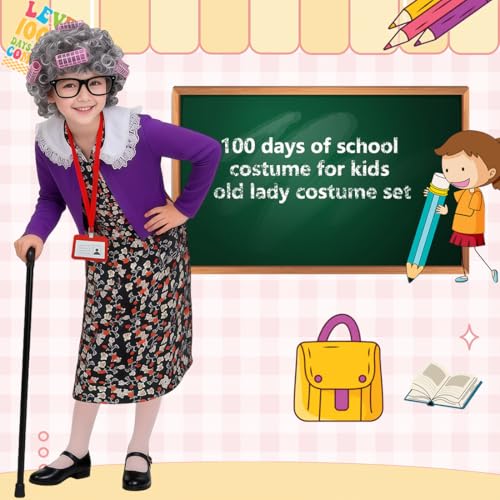 Disfraz de Abuelita para Niñas 5-7 Años miniatura 6