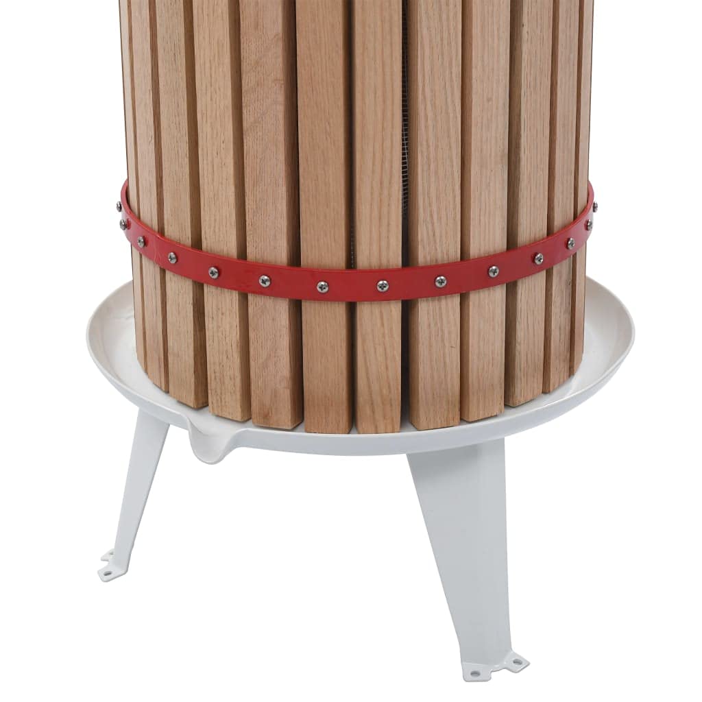 vidaXL Presse-Fruits et à Vin avec Sac en Tissu Pressoir à Fruits-Vin-Pommes Cidre de Raisin Jus de Poire Maison 30 L Bois de Chêne