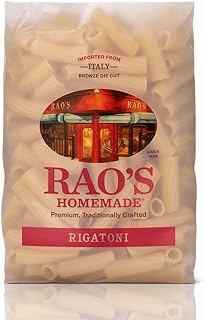 Rao's Homemade Rigatoni Pasta 16oz - Authentic Italian Semolina Bronze Die Cut for Sauce-Grabbing Grooves