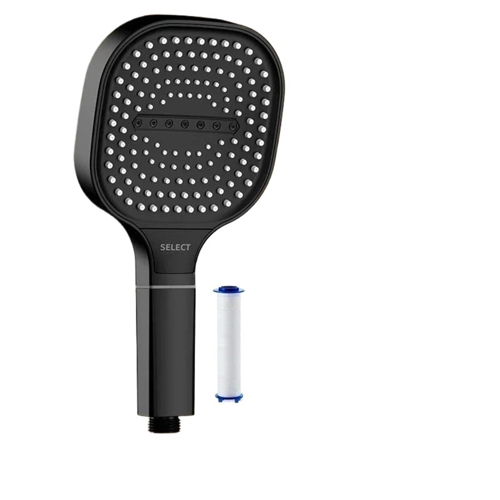Shower Head ShowerHead 13.0cm Large Panel 3 Modes Adjustable Shower Head High Pressure Massage Filter Element HomeBathroom Accessories for Adults(Black Shower)