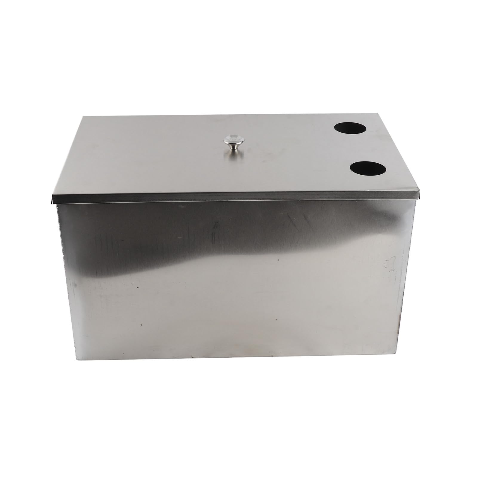 Walfront Piège à Graisse en Acier Inoxydable, Intercepteur de Graisse Commercial 500x300x295mm avec Couvercle de Filtration en 3 étapes, Entrée Supérieure pour Cuisine, Restaurant, Service Alimentaire