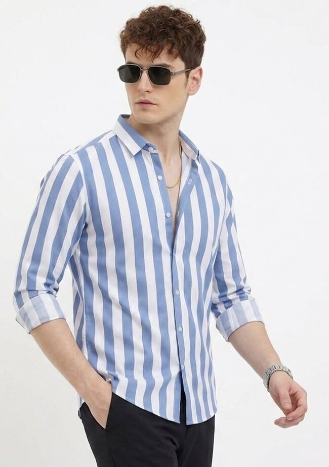 Image of U-Turn Casual Shirt for Men || Shirt for Men Stylish || Men Stylish Shirt || Men Printed Striped Shirt