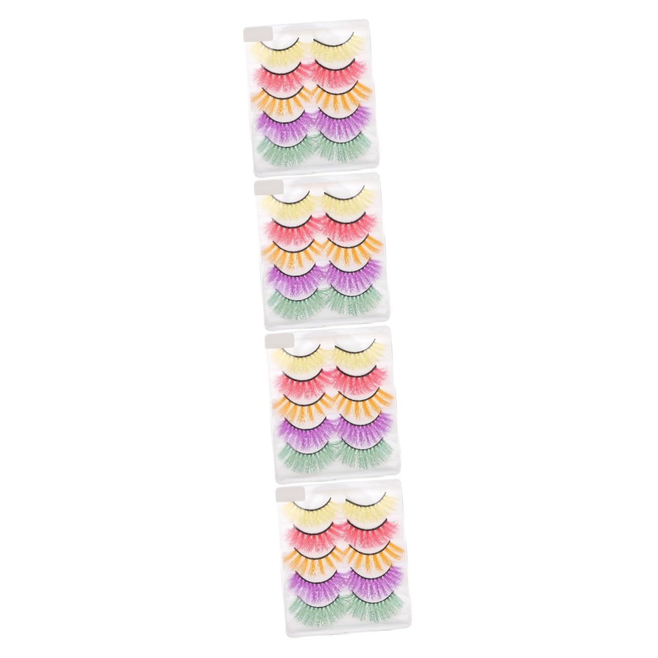 Didiseaon 20 Pares Pestañas Postizas De Colores Maquillaje De Pestañas Extensiones De Pestañas Postizas Pestañas Cosplay Pestañas Brillantes Extender 3d De Imitación