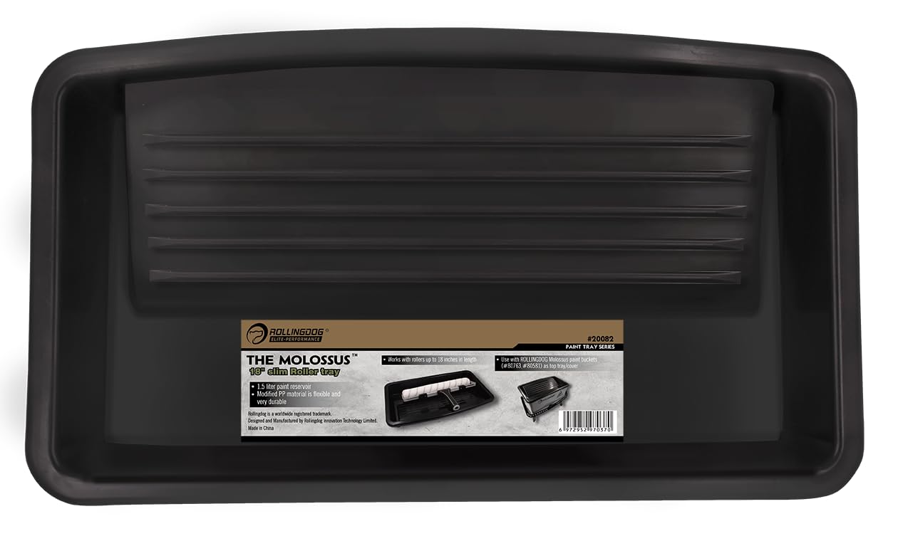 ROLLINGDOG Lot de 10 bacs à peinture de 45,7 cm avec doublures – pour peinture sur murs et plafonds, faciles à nettoyer et à changer de couleur