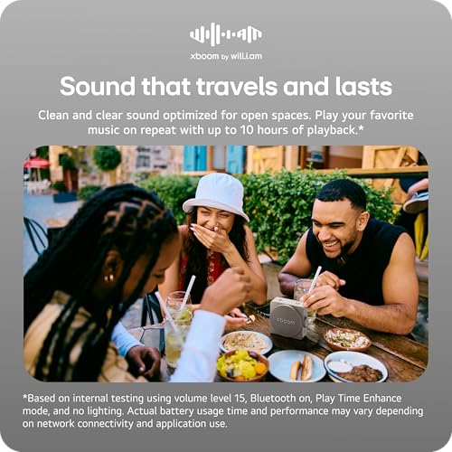 LG xboom Mini by will.i.am Portable Bluetooth Speaker - Warm Grey - image 8