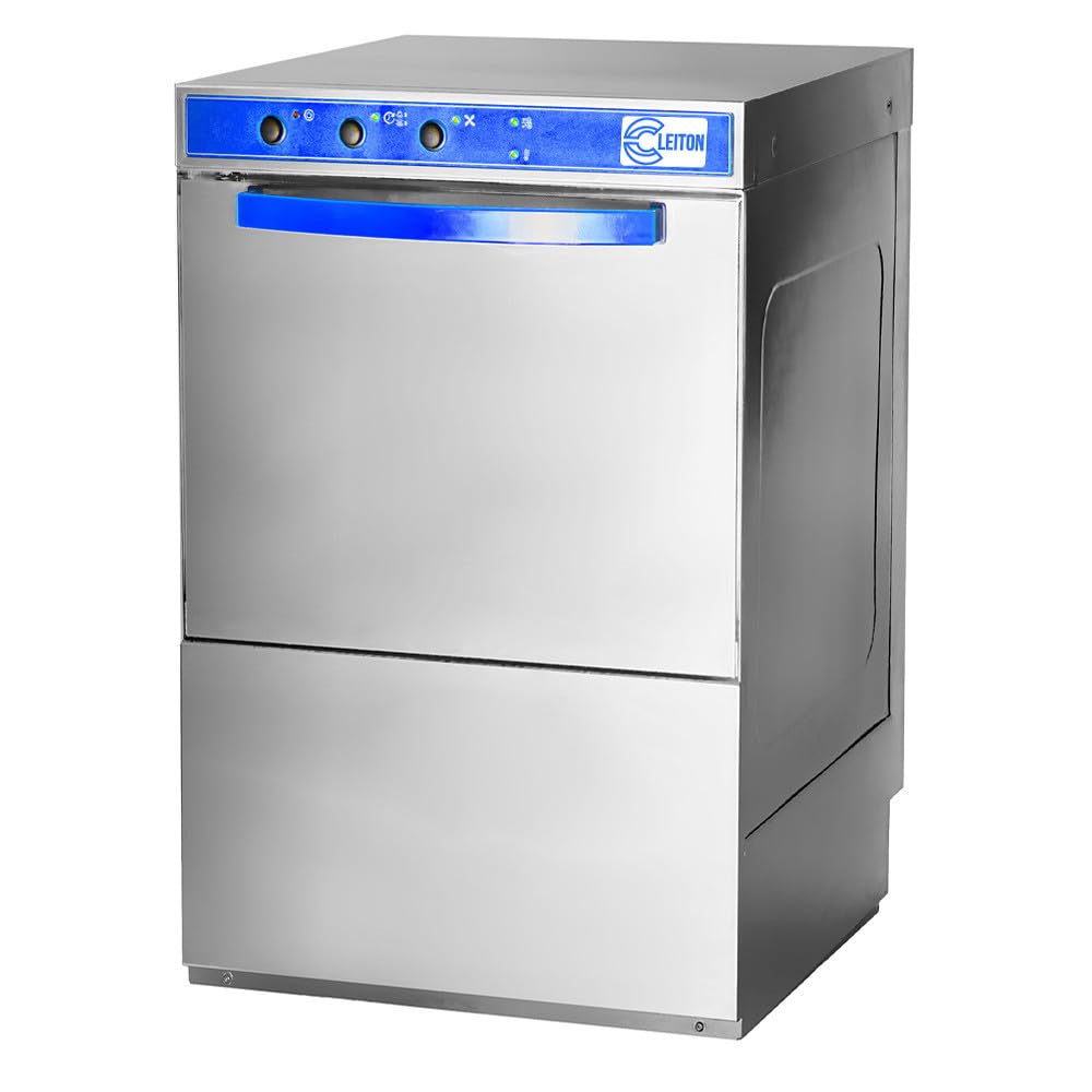 Cleiton® Lavavasos Industrial Hosteleria | 40x40 | 2 Programas de lavado | 2730W | Lavado en 2 minutos | 465x565x720 mm