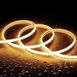 LEDKIA LIGHTING Tira LED Regulable 220V COB Autorectificada 320 LED/m 720 lm/m Ancho 12 mm IP65 Corte 50 cm a Medida Blanco Cálido 2700K