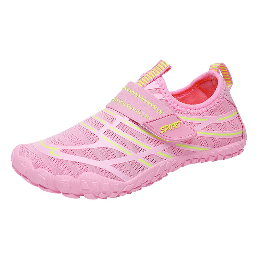 Mateju Zapatos de Agua Niño Niña Escarpines Zapatos de Natación de Verano Velcro Zapatillas de Agua Playa Antideslizantes Secado Rápido Deportes Acuáticos Surf