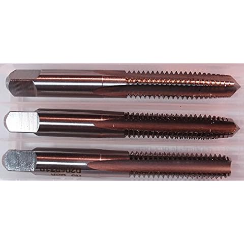 Kodiak Cutting Tools KCT202211 USA Made 10-32 Hand Threading Tap Set, Includes Taper, Plug and Bottom Taps, Ground Threads, High Speed Steel, H3 Limit, 4 Flute, 10 Diameter x 32 TPI (Pack of 3) Cover