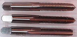 Kodiak Cutting Tools KCT202211 USA Made 10-32 Hand Threading Tap Set Includes Taper Plug and Bottom Taps Ground Threads High Speed Steel H3 Limit 4 Flute #10 Diameter x 32 TPI (Pack of 3)