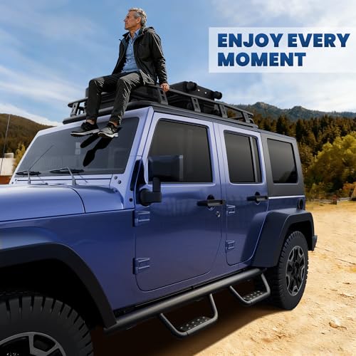 Estribos laterales para Jeep Wrangler JK 2007-2018 aluminio negro miniatura 6