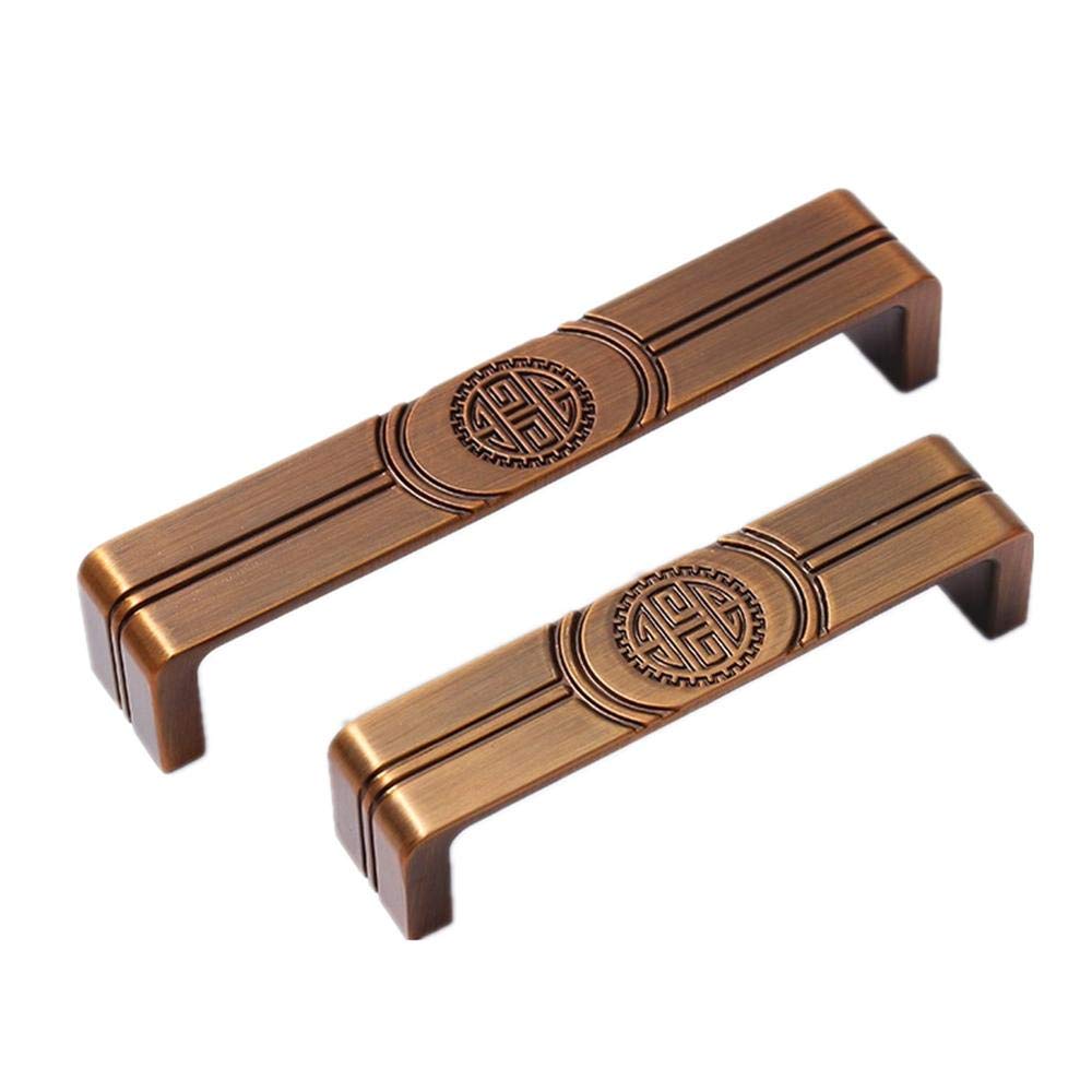 Stnyanxd 96 Coffee Antique Cabinet Drawer Handles 2Pcs Kitchen Cabinet Door Pulls Zinc Alloy Wardrobe Furniture Hardware (96 Coffee)